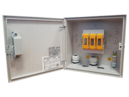 Poistková skriňa na stĺp Hasma SPP 2 C IV P21 (3x PN000) vrátane úchytu , energetický zámok
